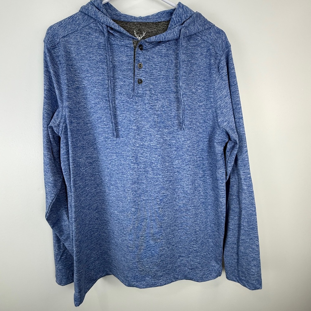 Nicoby premium Casual Blue Hooded Sweatshirt for Men
